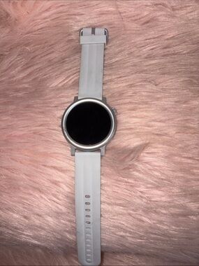 White Silicone Smartwatch with Round Face CMF Pro